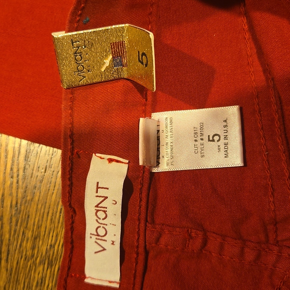 Vibrant MIU Red high rise jeans size 5